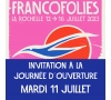 11.07.23: Invitation à la journée & soirée d'inauguration des Francofolies / Cmcas La Rochelle