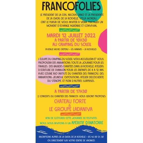 Soirée d'inauguration Francofolies 2022